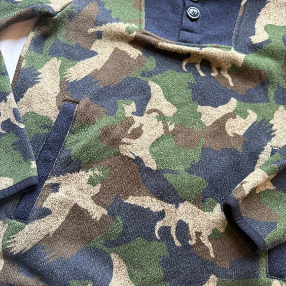 Camouflage Hooded Pullover Sweater Size 10 Crewcuts Everyday Polyester Material - Picture 5 of 7